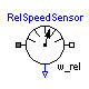 Modelica.Mechanics.Rotational.Sensors.RelSpeedSensor