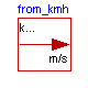 Modelica.SIunits.Conversions.from_kmh