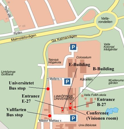Bus stations at LiU