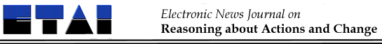 Electronic News Journal on Reasoning about Actions and Change