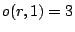 o(r,1)=3