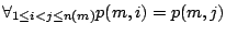 For all 1<=i<j<=n(m) p(m,i)=p(m,j)