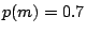 p(m)=0,7