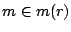 m in m(r)