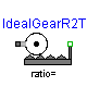 Modelica.Mechanics.Rotational.IdealGearR2T