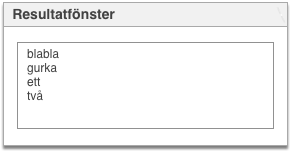 Resultatfönster