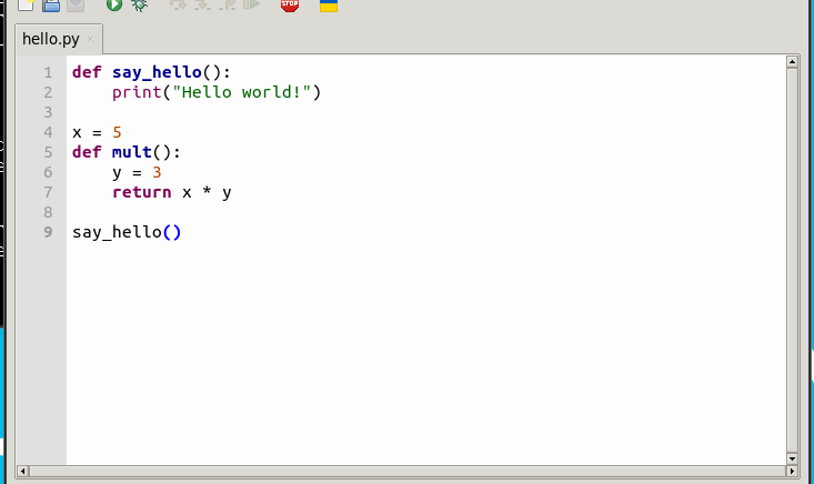 Thonny editor view