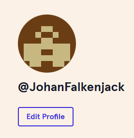 Codecademy profile showing name and identicon.