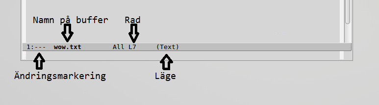 Statusrad i Emacs