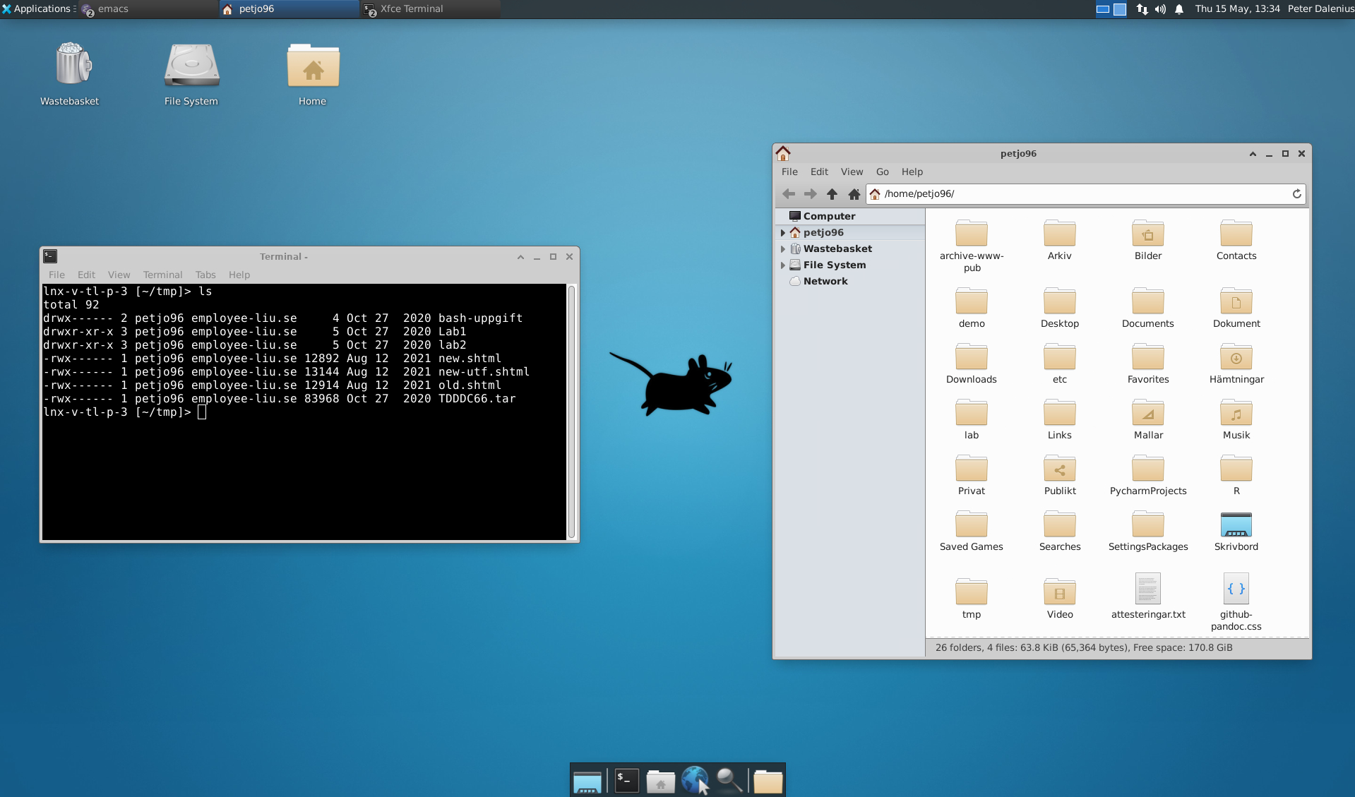 Skrivbord i XFCE