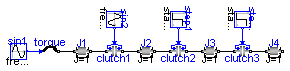 Modelica.Mechanics.Rotational.Examples.CoupledClutches