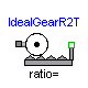 Modelica.Mechanics.Rotational.IdealGearR2T