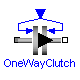 Modelica.Mechanics.Rotational.OneWayClutch