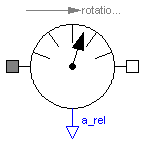 Modelica.Mechanics.Rotational.Sensors.RelAccSensor