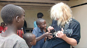 Takudzwo and Robert Eklund at Gweru Orphanage